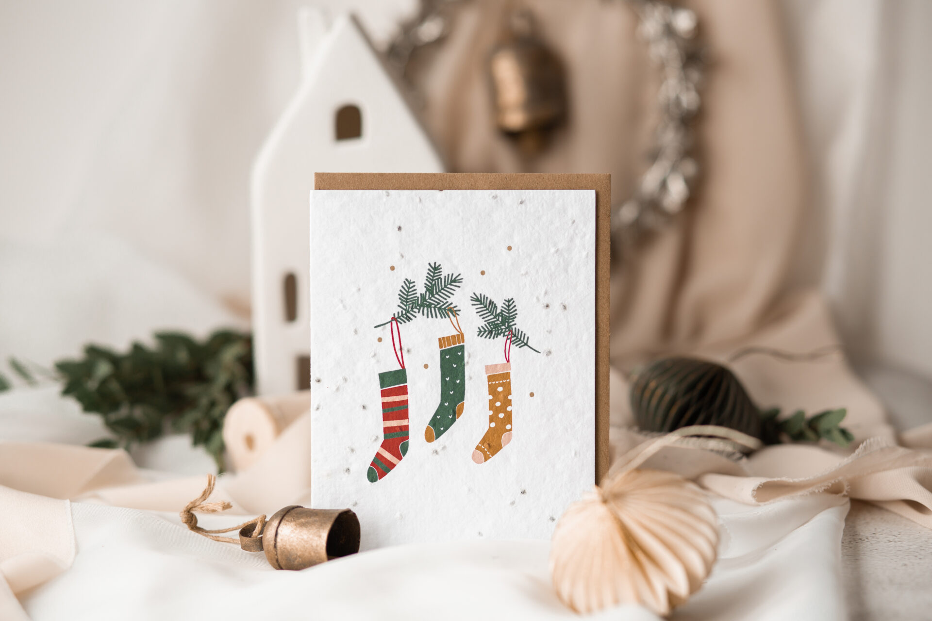 carte de souhaits bas de noel