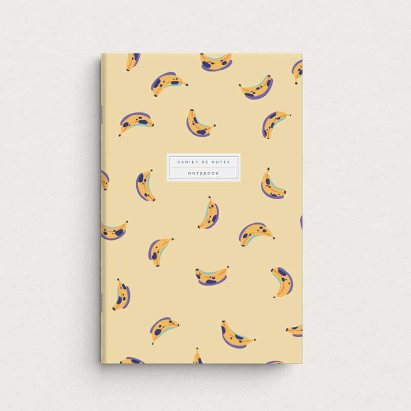 cahier de notes motifs banane