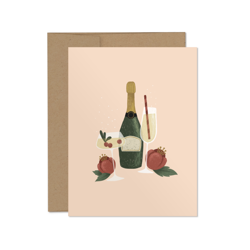 Carte de souhaits A2 - Bulles festives