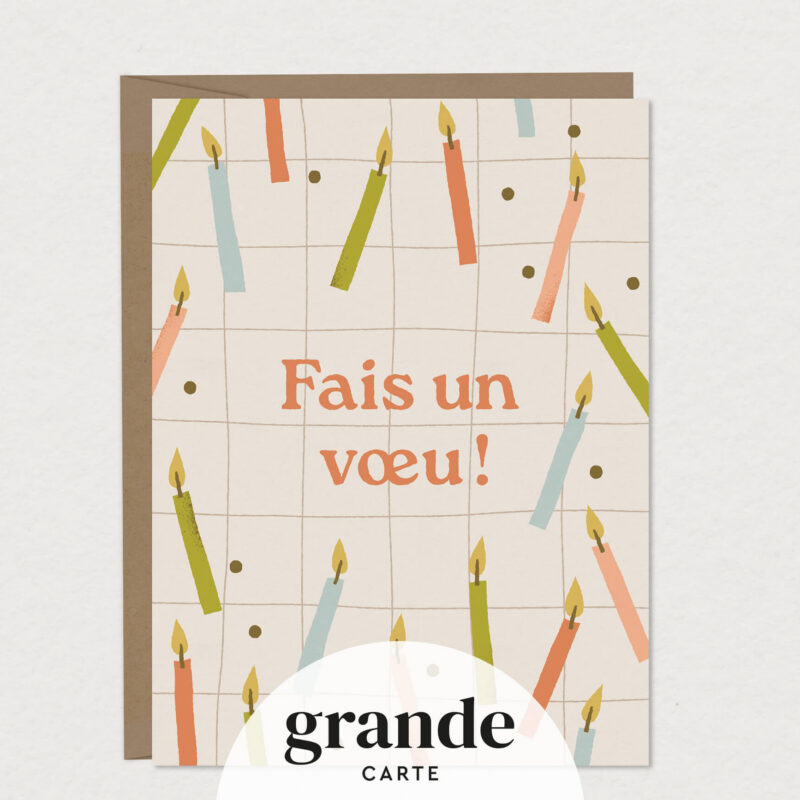 fais un voeu carte de souhaits grand format