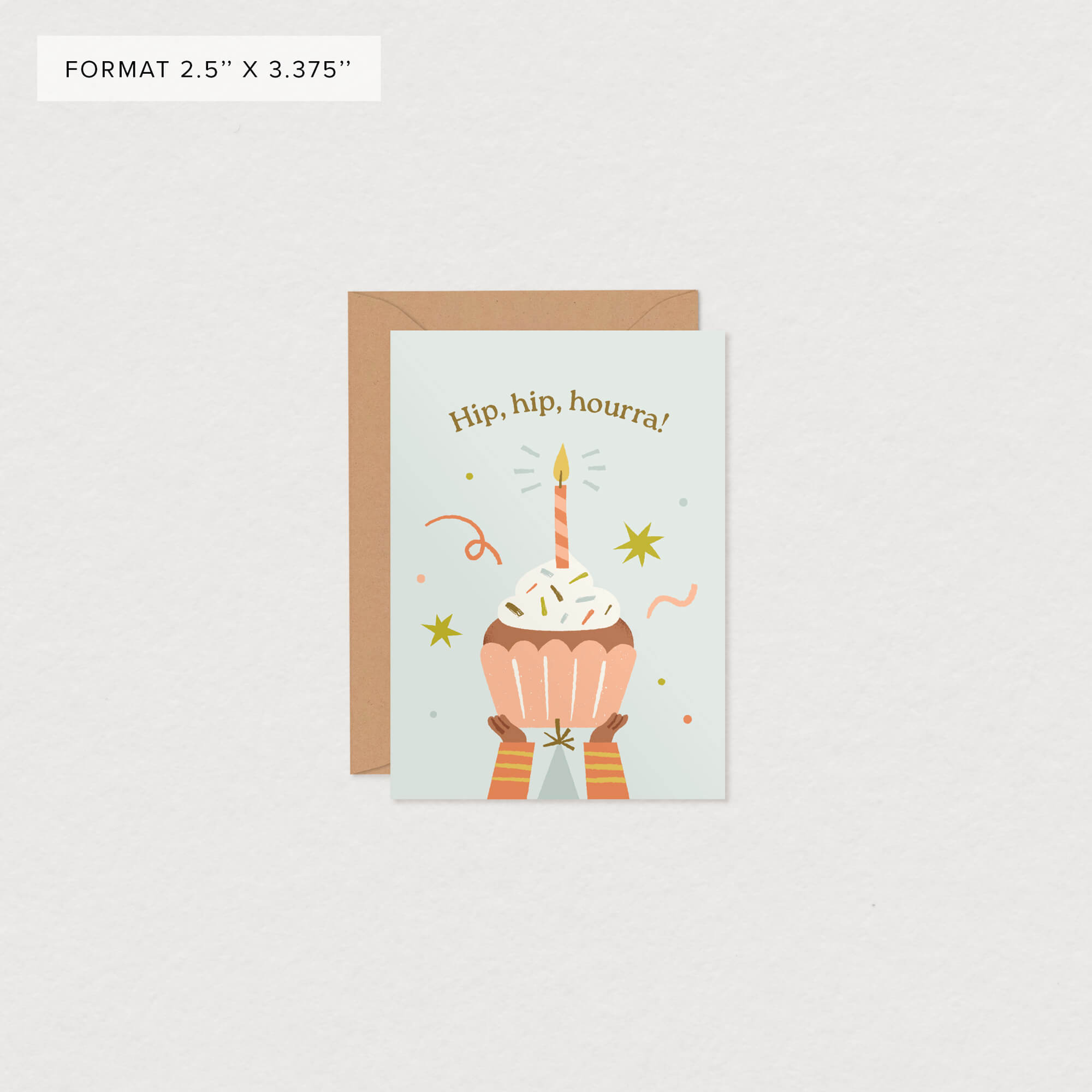 mini carte de fête hip hip hourra