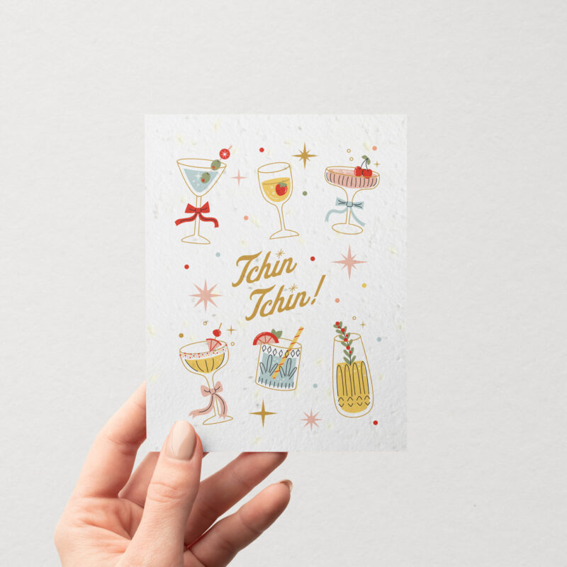 Carte de souhaits - Tchin Tchin (à planter)
