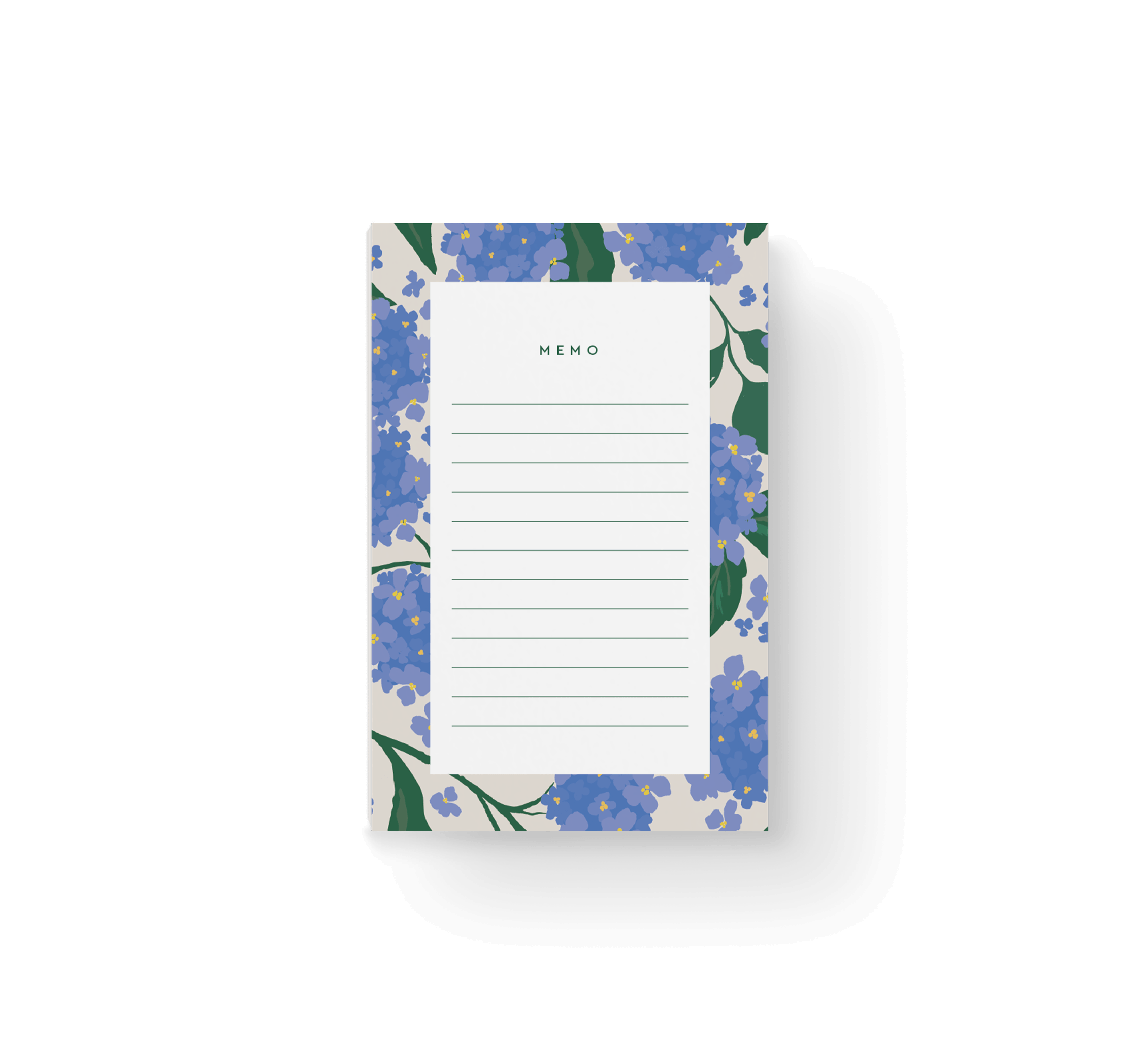 bloc notes hydrangées