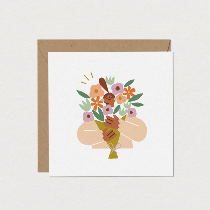 carte de souhaits miss bouquet