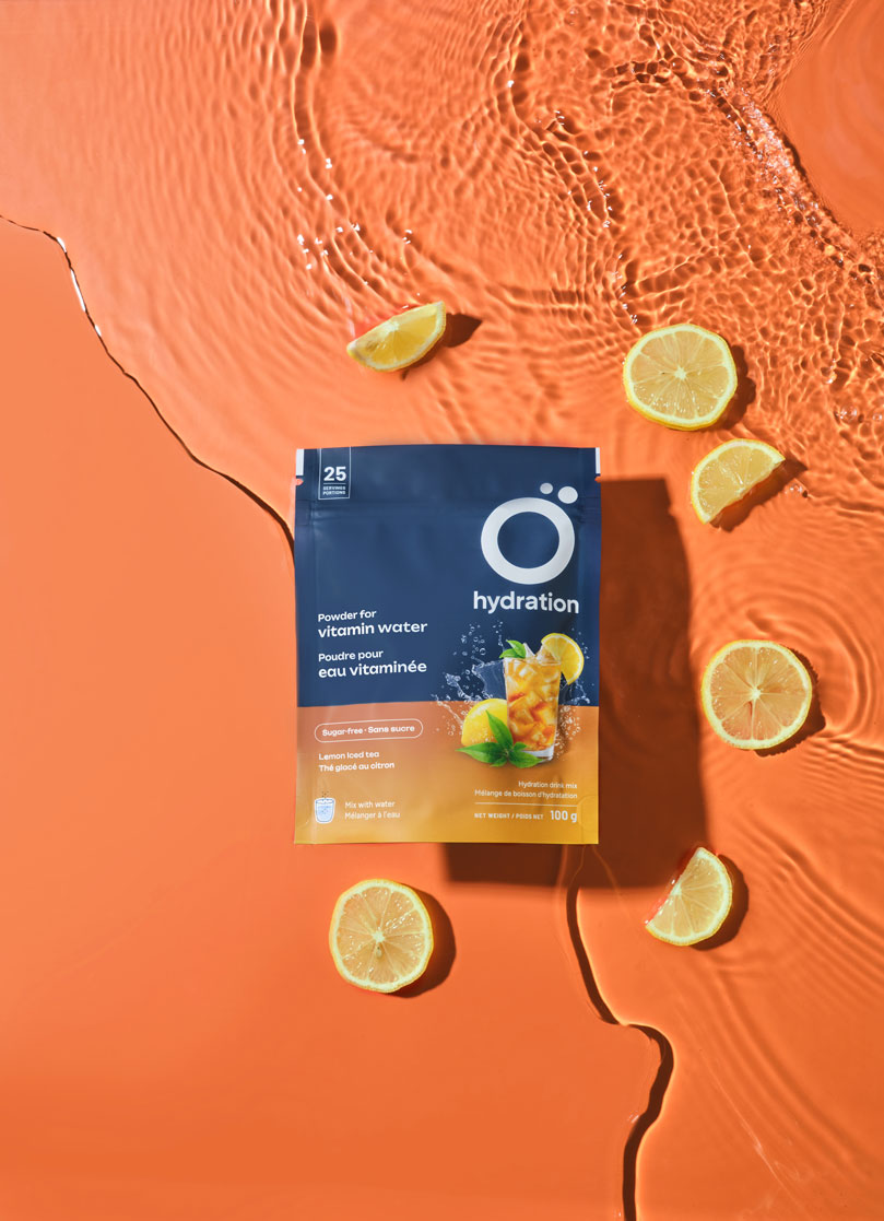 Sacs de suppléments d’hydratation Ö Hydration au design coloré et moderne créés par Mimosa Design