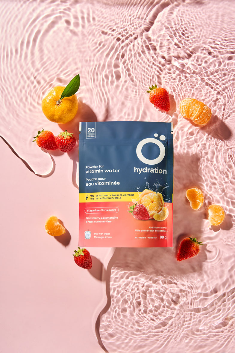 Sacs de suppléments d’hydratation Ö Hydration au design coloré et moderne créés par Mimosa Design