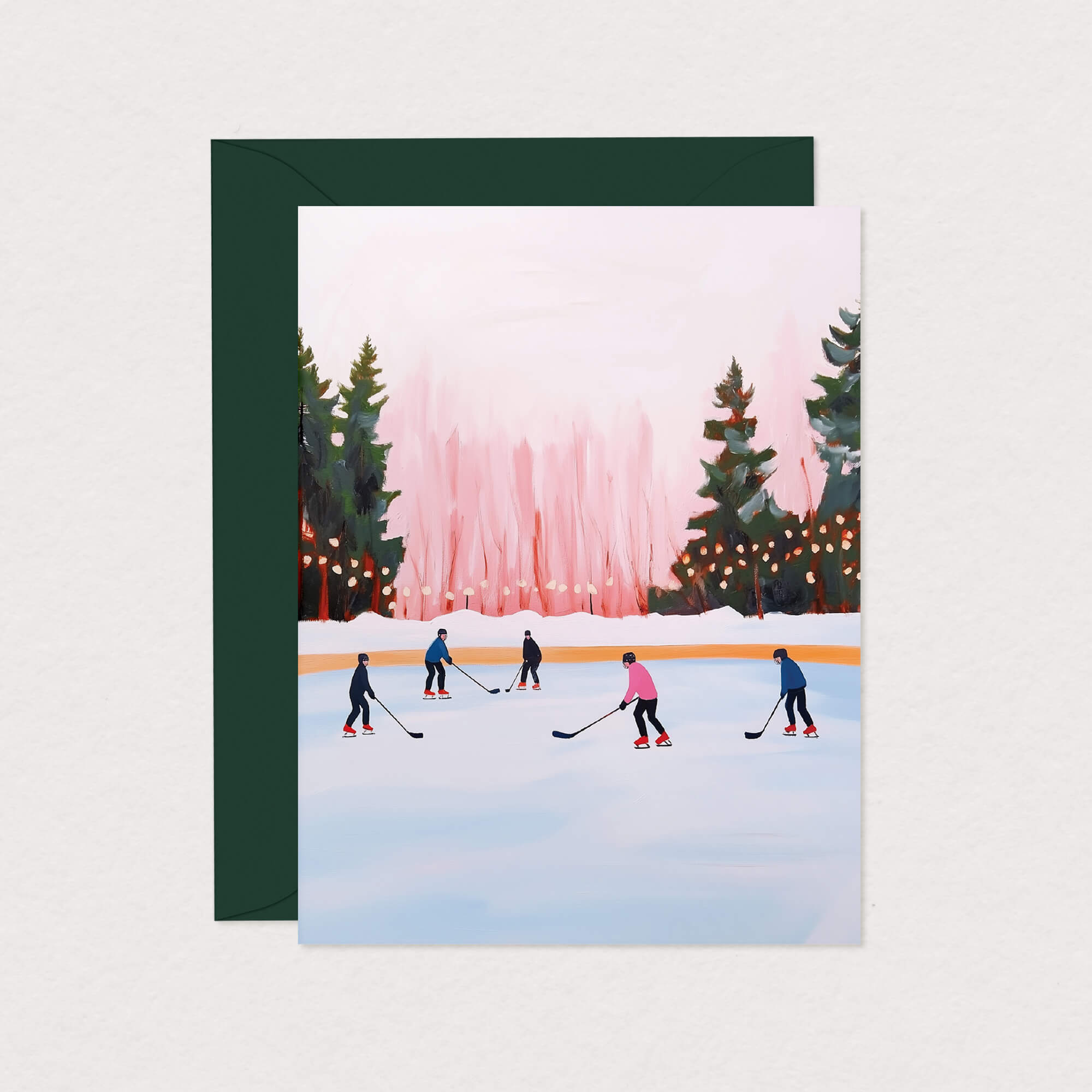 carte de souhaits patin sur glace