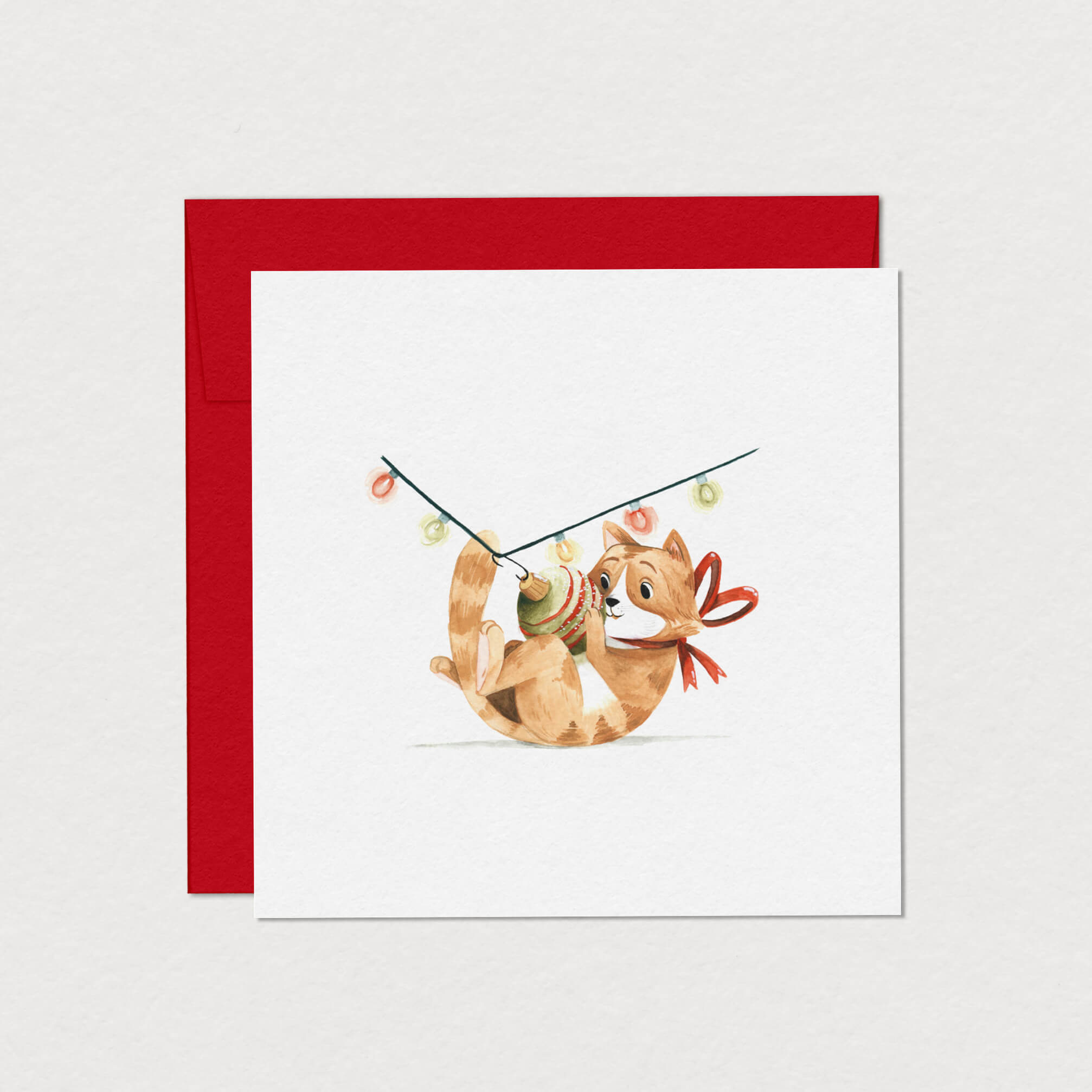 carte de souhaits Chat de Noel