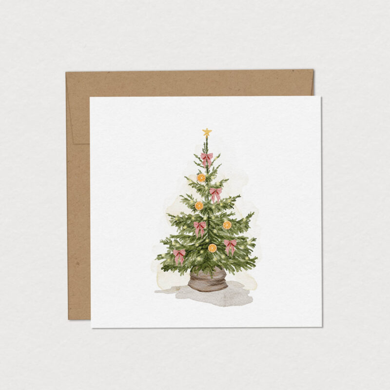 carte de souhait sapin de noel